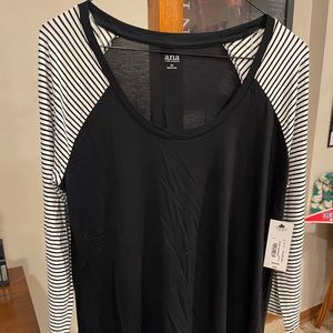 Black and white blouse